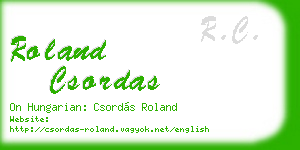 roland csordas business card