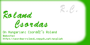 roland csordas business card